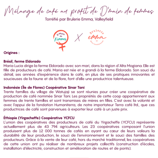 Mélange au profit de D'main de femmes