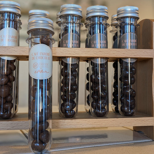 Grains de café enrobés de chocolat